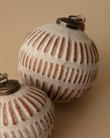 Hansen Embossed Glass Ball Ornaments - Lone Fox