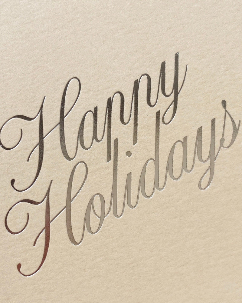 "Happy Holidays" Foil Stamped Card - Lone Fox