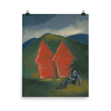 "Hay Barns" Art Print - Lone Fox