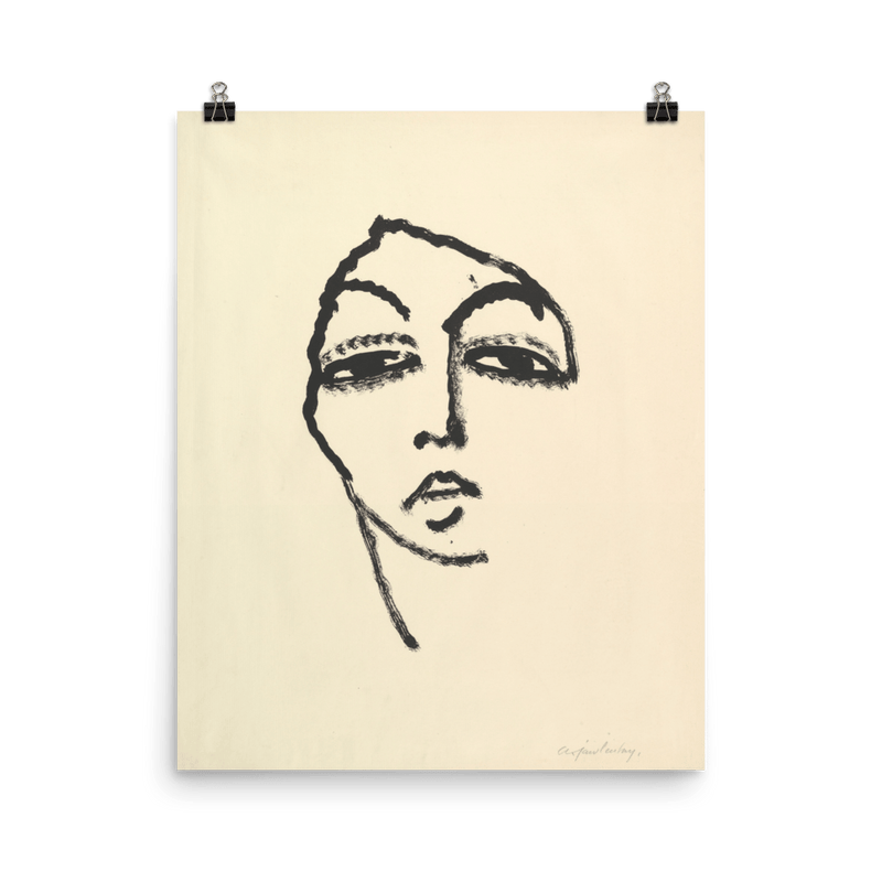 "Head of a Woman" Art Print - Lone Fox