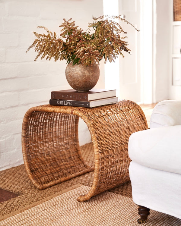 Healdsburg Wicker Side Table - Lone Fox