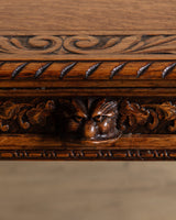 Henry II Carved Oak Barley Twist Desk, France, Early 20th Century - Lone Fox