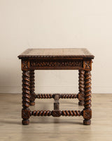 Henry II Carved Oak Barley Twist Desk, France, Early 20th Century - Lone Fox
