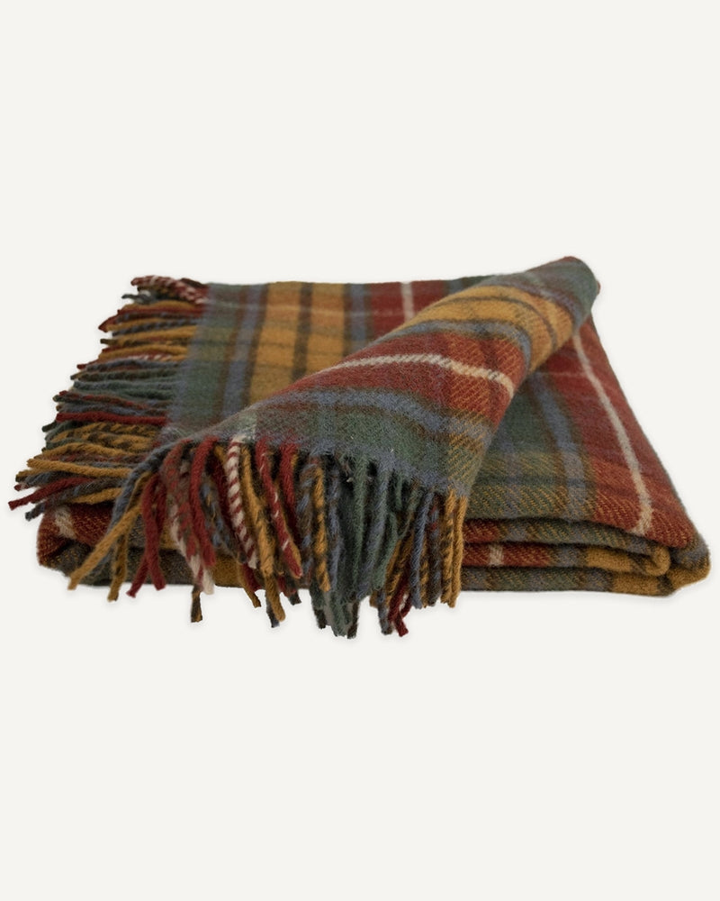 Highland Tartan Lambs Wool Plaid Fluffy Throw - Lone Fox