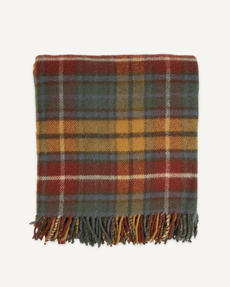 Highland Tartan Lambs Wool Plaid Fluffy Throw - Lone Fox