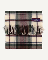Highland Tartan Plaid Merino Wool Throw in Merlot - Lone Fox