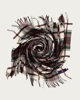 Highland Tartan Plaid Merino Wool Throw in Merlot - Lone Fox