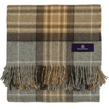 Highland Tartan Tweed Merino Wool Throw - Acorn - Lone Fox