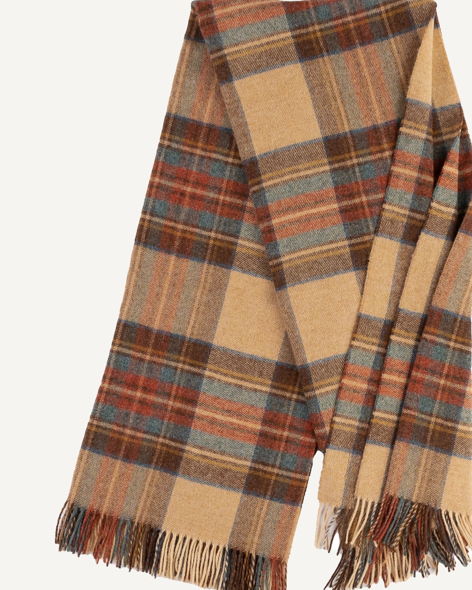 The Amber Wool good Melange Plaid Throw