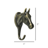 Horse Wall Hook, Cast Iron: Bronze / Cast Iron - Lone Fox