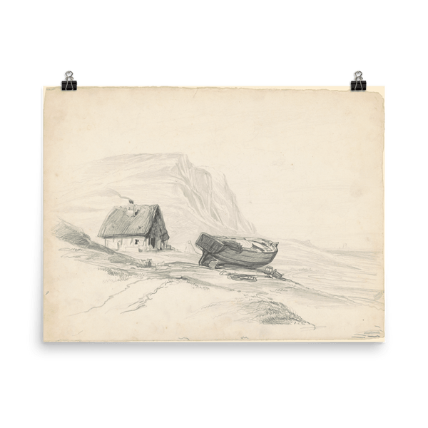 "House and Boat" Art Print - Lone Fox