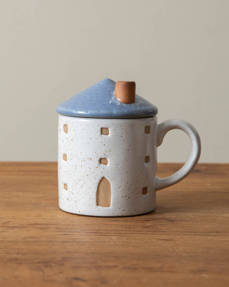 House Shaped Mug w/ Lid - Lone Fox