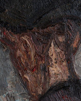 Impasto Man in Red Chair Oil Painting by Antonio Stagnoli, France, 1958 - Lone Fox