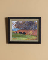 Impressionist Cattle in Pasture Oil Painting, American, Mid 20th Century - Lone Fox