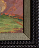 Impressionist Cattle in Pasture Oil Painting, American, Mid 20th Century - Lone Fox