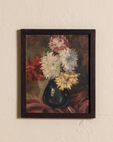 Impressionist Florals in a Vase Oil Painting, Europe, 1950's - Lone Fox