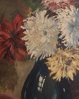 Impressionist Florals in a Vase Oil Painting, Europe, 1950's - Lone Fox