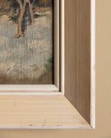 Impressionist Landscape with Trees on Burlap, 1920's - Lone Fox