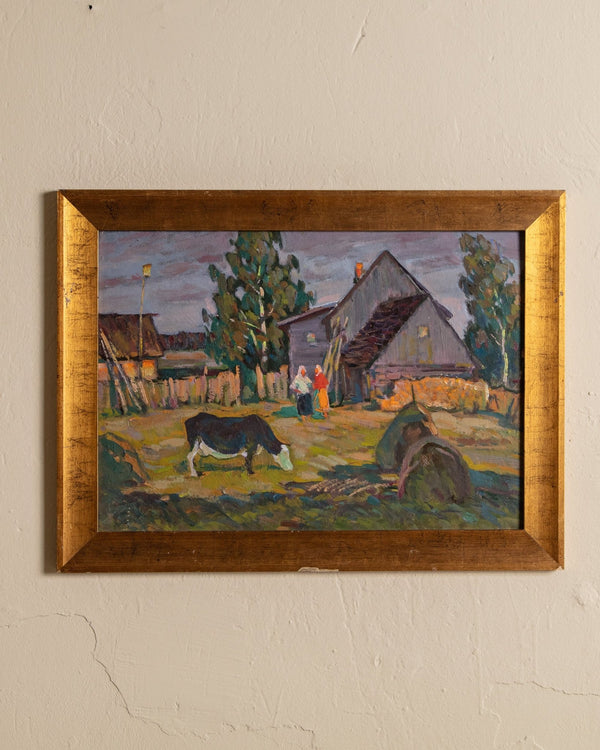 Impressionist Pastoral Landscape, Ukraine, 1960's - Lone Fox
