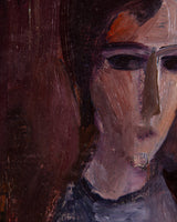 Impressionist Portrait Oil Painting by Serhiy Geta, 1980's - Lone Fox