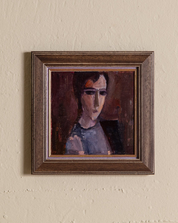 Impressionist Portrait Oil Painting by Serhiy Geta, 1980's - Lone Fox