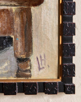 Impressionist Still Life of Flowers in Cubed Frame, Europe, 1950's - Lone Fox