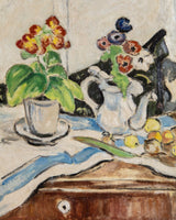 Impressionist Still Life of Flowers in Cubed Frame, Europe, 1950's - Lone Fox