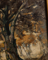 Impressionist Tree Scenery Oil Painting, France, 1930's - Lone Fox
