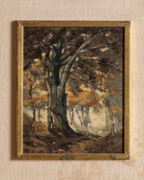 Impressionist Tree Scenery Oil Painting, France, 1930's - Lone Fox
