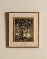 Impressionist Tree Scenery Oil Painting, France, 1930's - Lone Fox