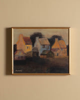 Impressionist Village Scene by Marcel Cockx, Belgium, 1955 - Lone Fox