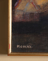 Impressionist Village Scene by Marcel Cockx, Belgium, 1955 - Lone Fox