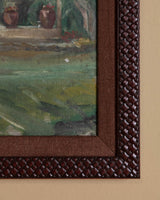 Impressionistic French Scenery Painting in Carved Wood Frame, 1940's - Lone Fox