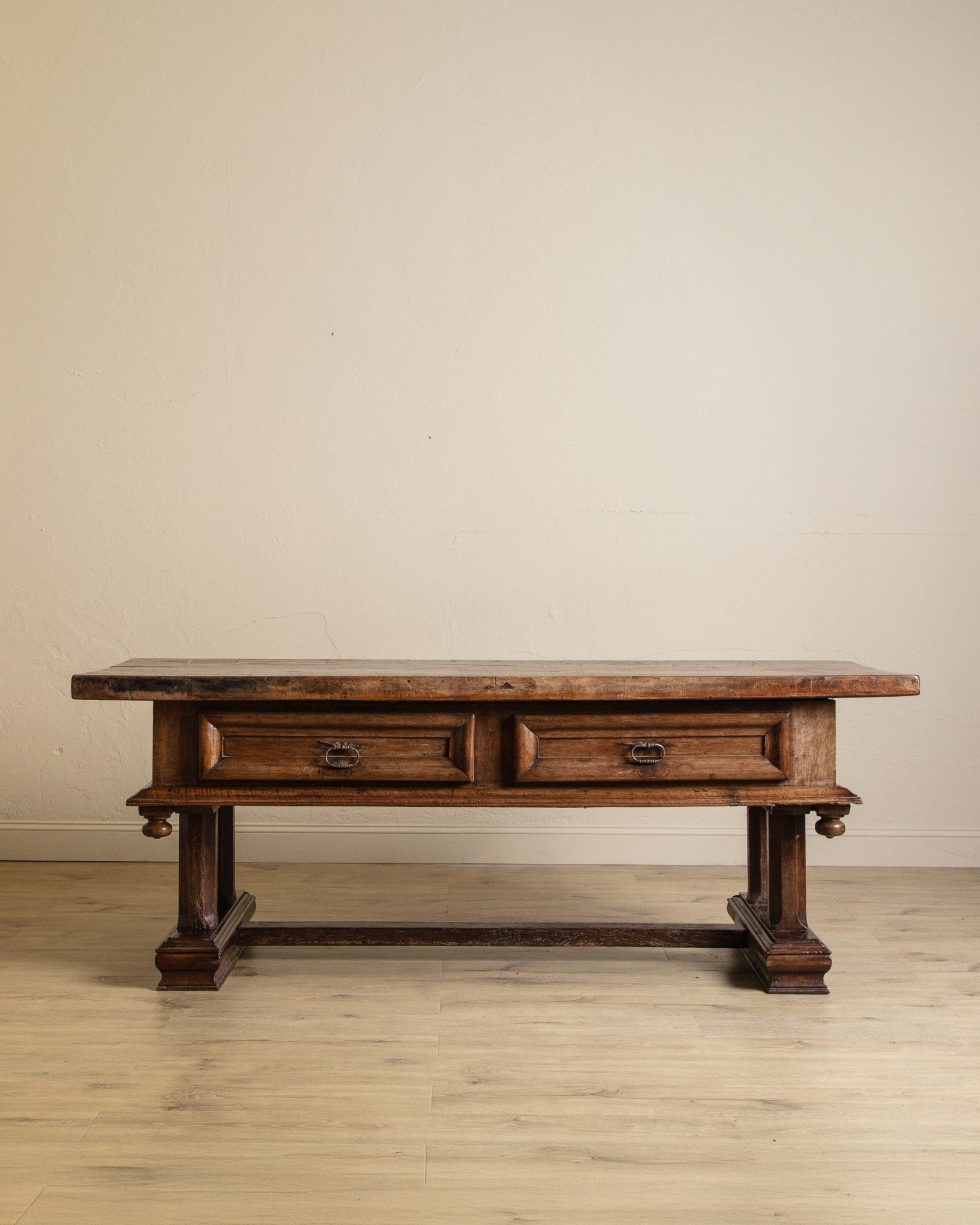 Impressive Louis XIII Walnut Desk w/ False Drawer Front. France, 18th Century - Lone Fox