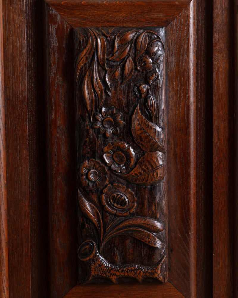 Impressive Oak Carved Sideboard by Charles Dudouyt, France, 1940's - Lone Fox