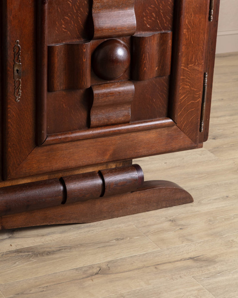 Impressive Oak Carved Sideboard by Charles Dudouyt, France, 1940's - Lone Fox