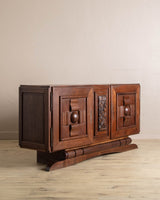 Impressive Oak Carved Sideboard by Charles Dudouyt, France, 1940's - Lone Fox