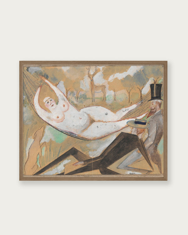 "In a hammock (1917)" Art Print - Lone Fox