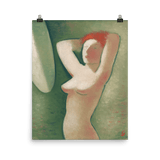 "In Front Of The Mirror" Art Print - Lone Fox