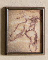 In Motion Nude Sketch by Ronald Donn, 1950's - Lone Fox