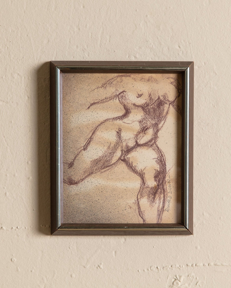 In Motion Nude Sketch by Ronald Donn, 1950's - Lone Fox