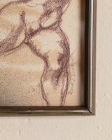 In Motion Nude Sketch by Ronald Donn, 1950's - Lone Fox
