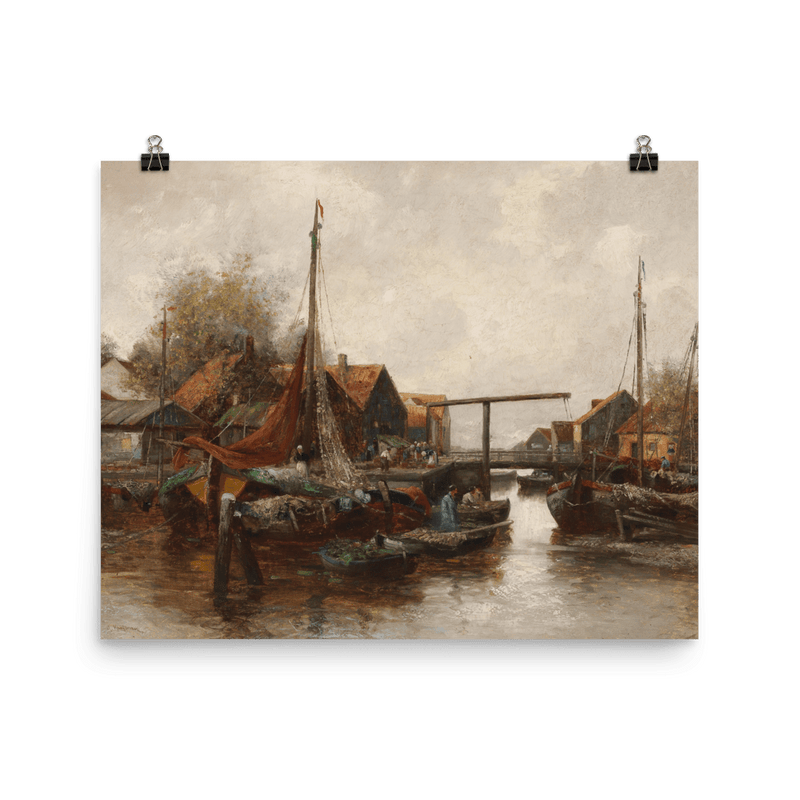 "In the Harbour" Art Print - Lone Fox