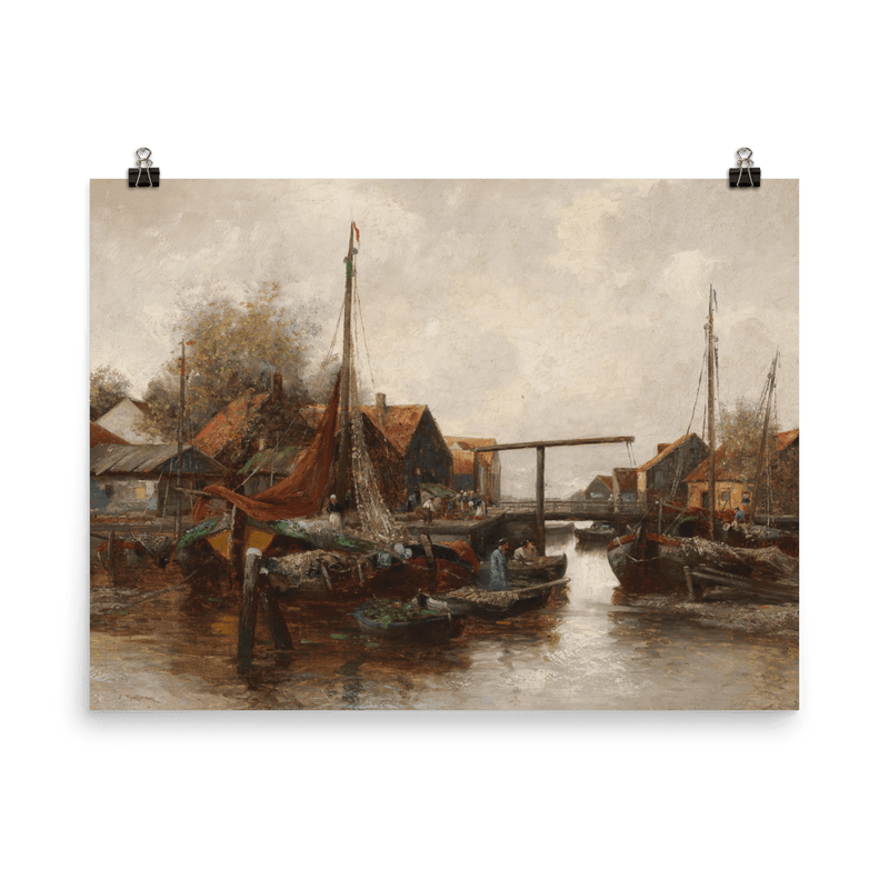 "In the Harbour" Art Print - Lone Fox