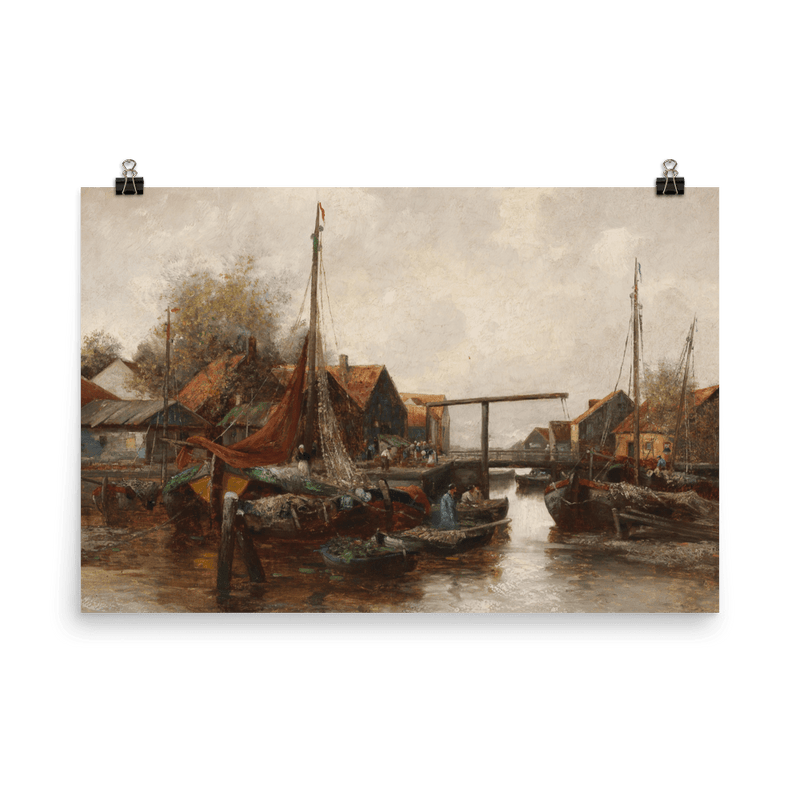 "In the Harbour" Art Print - Lone Fox