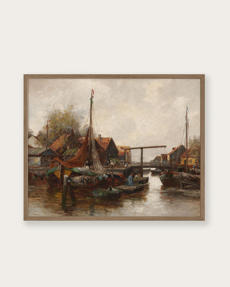 "In the Harbour" Art Print - Lone Fox