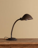 Industrial Cast Iron Gooseneck Desk Lamp, Europe, 1940's - Lone Fox