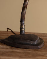 Industrial Cast Iron Gooseneck Desk Lamp, Europe, 1940's - Lone Fox