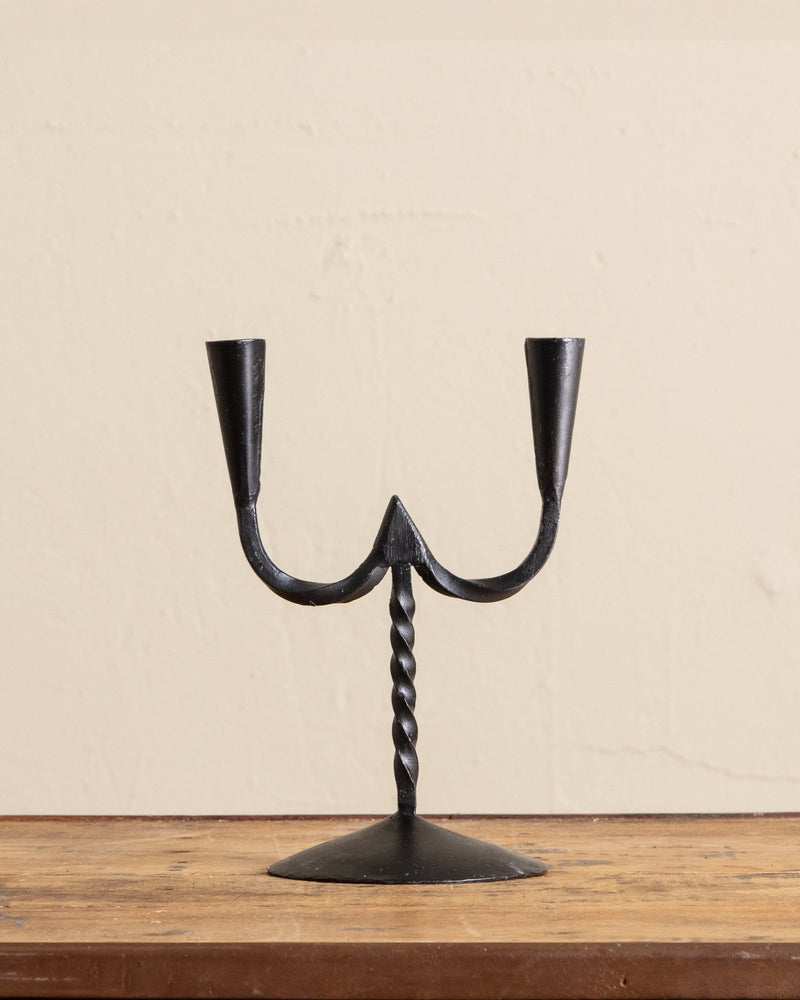 Iron Double Twisted Taper Holder - Lone Fox