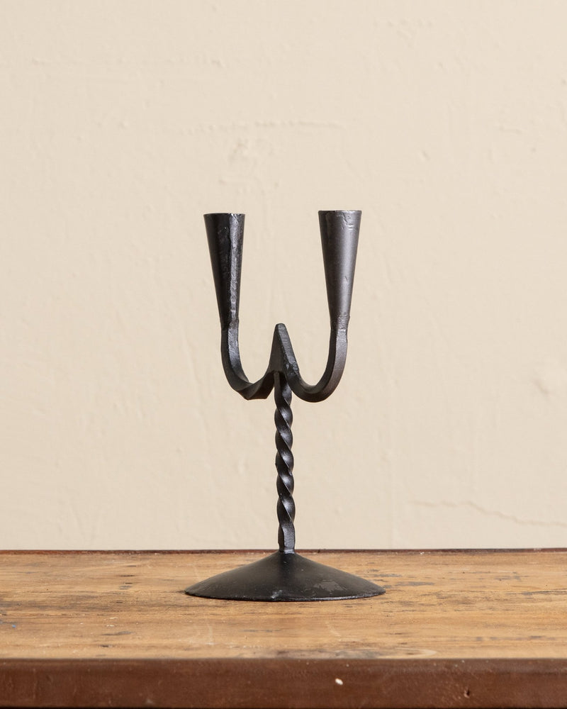 Iron Double Twisted Taper Holder - Lone Fox
